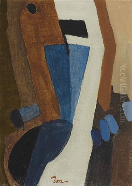 A Blue Jay Flew Up In A Tree Oil Painting by Arthur Garfield Dove