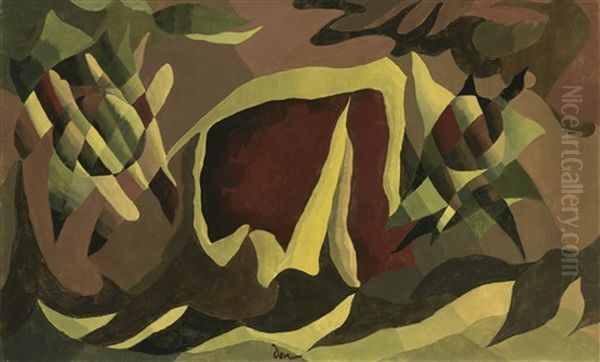 Lattice And Awning Oil Painting by Arthur Garfield Dove