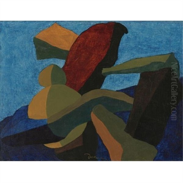 Arrangement In Form I Oil Painting by Arthur Garfield Dove