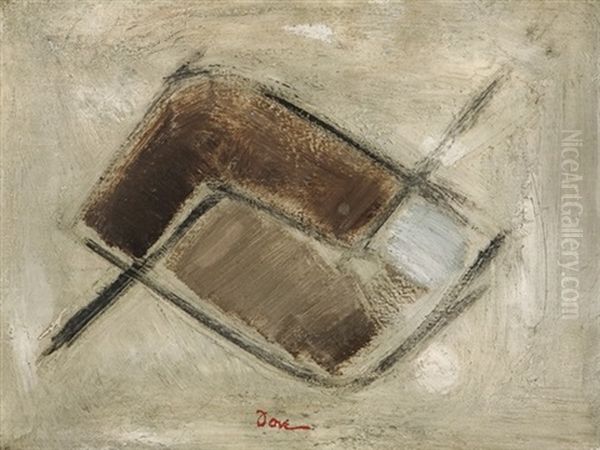 Untitled (black-white-brown) Oil Painting by Arthur Garfield Dove