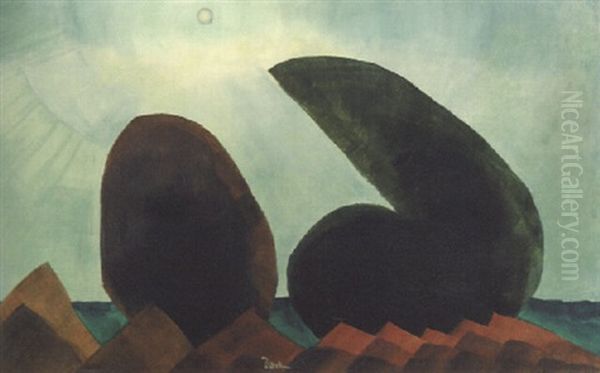 Long Island Oil Painting by Arthur Garfield Dove