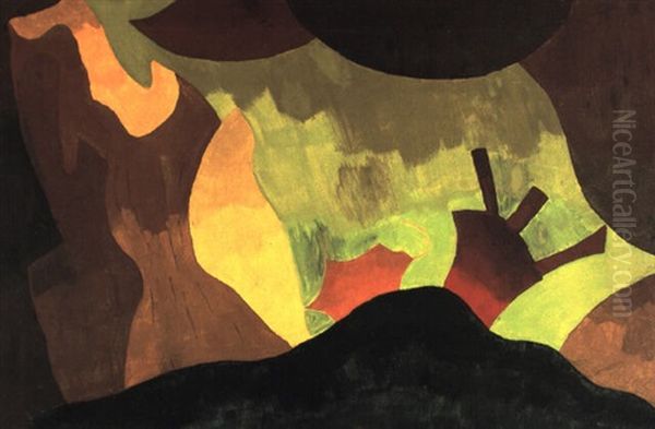 Cow At Play Oil Painting by Arthur Garfield Dove