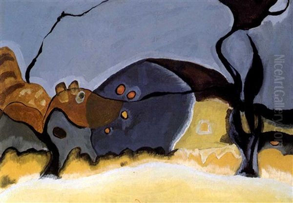 Barn Next Door Oil Painting by Arthur Garfield Dove