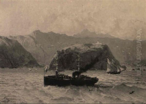Isole Canarie Oil Painting by Achille Dovera