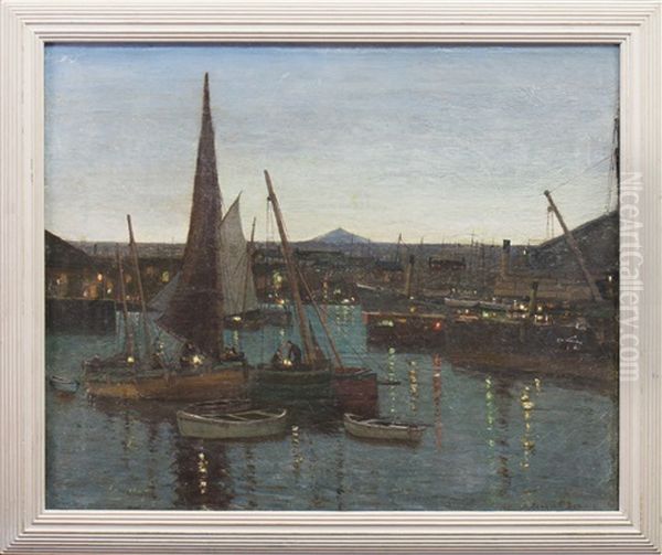 On The Clyde, Evening Oil Painting by Patrick Downie