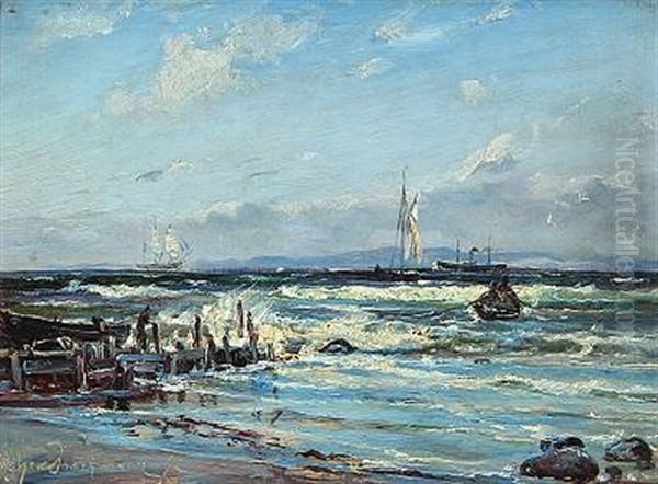 Seascape Oil Painting by Holger Drachmann