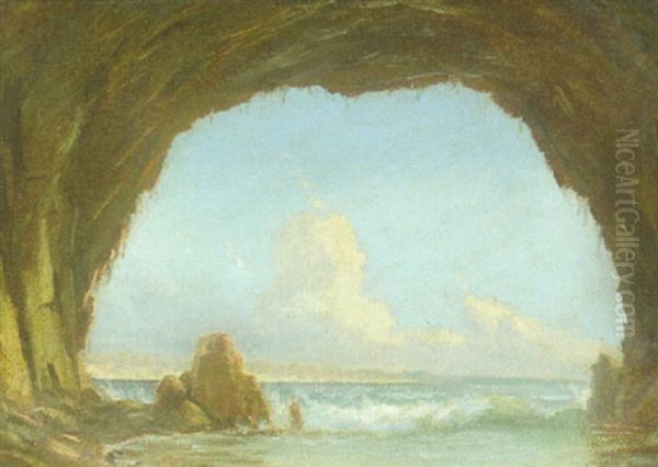 Den Vade Ovn, Bornholm Oil Painting by Holger Drachmann