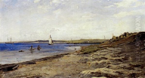 Kystparti Fra Rorvig Oil Painting by Holger Drachmann