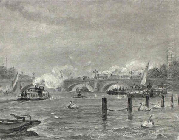 Fra Pont Neuf I Paris Oil Painting by Holger Drachmann