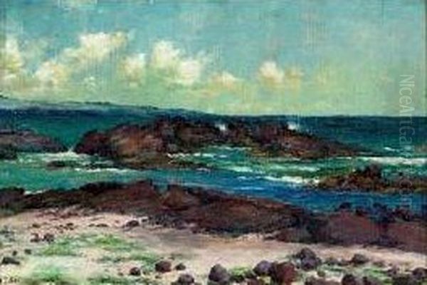 Scene From Hilo Looking Toward Hamakua Coast Oil Painting by Helen Thomas Dranga