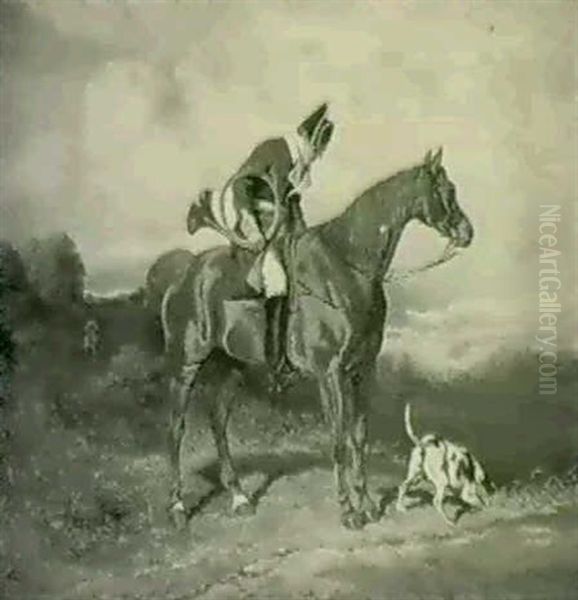 Master Of The Hounds And The Wipper-in: A Pair Of Paintings Oil Painting by Alfred De Dreux