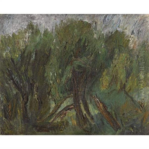 Willows, Altai Oil Painting by Aleksandr Davidovic Drevin