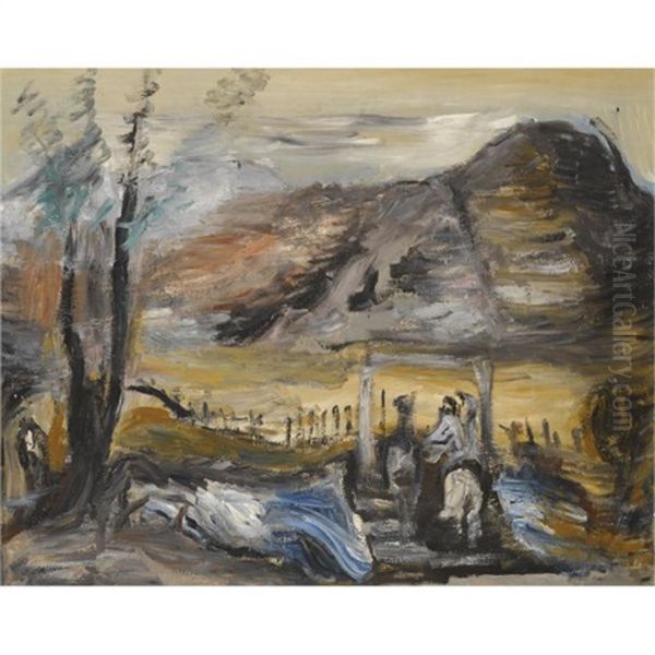 Untitled (double-sided) Oil Painting by Aleksandr Davidovic Drevin