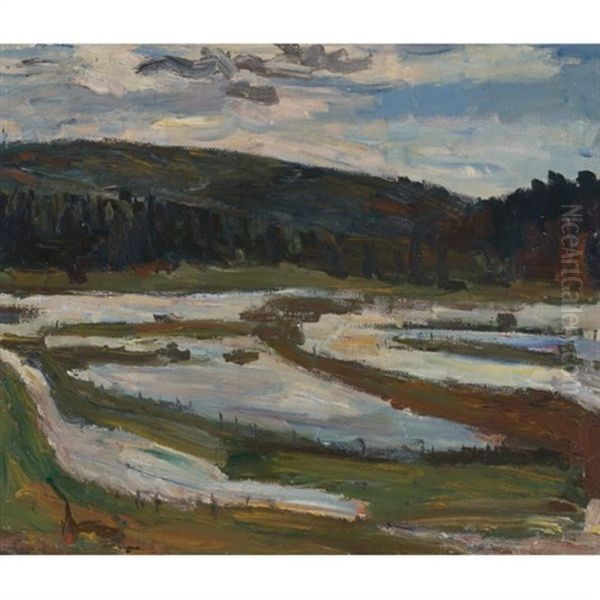 The Flood Oil Painting by Aleksandr Davidovic Drevin