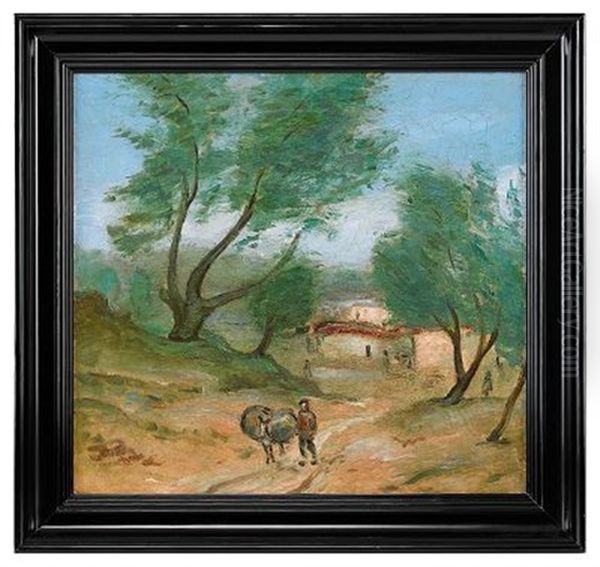 Armenian Landscape Oil Painting by Aleksandr Davidovic Drevin