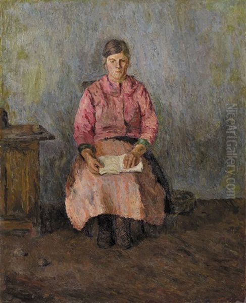 Portrait Of The Artist's Nanny Oil Painting by Aleksandr Davidovic Drevin