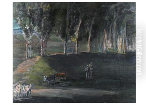 Die Tranke Oil Painting by Aleksandr Davidovic Drevin