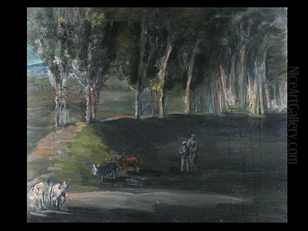 Die Tranke Oil Painting by Aleksandr Davidovic Drevin