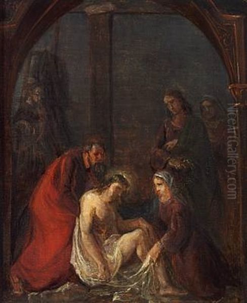 Nedtagelsen Fra Korset Oil Painting by Dankvart Dreyer