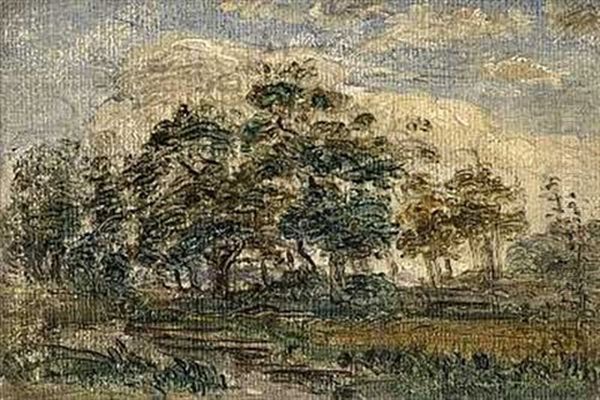 Landskab Med Sletter Og Spredt Hojskov Oil Painting by Dankvart Dreyer