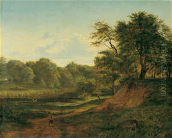 Parklandschaft In Der Umgebung Von Kopenhagen Oil Painting by Dankvart Dreyer
