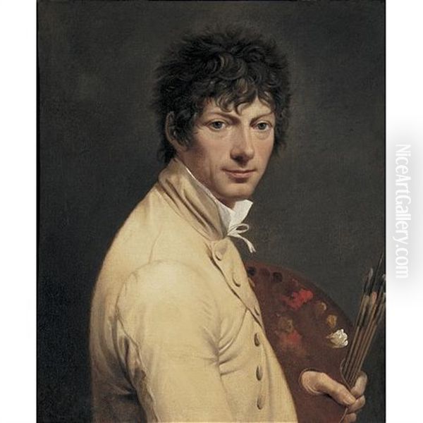 Portrait Of An Artist Oil Painting by Michel Martin Drolling