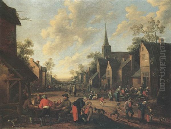 Scena Di Vita Paesana Oil Painting by Joost Cornelisz. Droochsloot