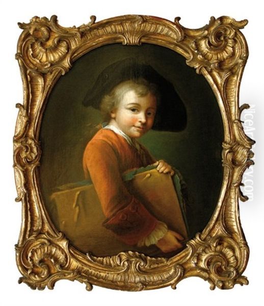 Le Jeune Eleve Oil Painting by Francois Hubert Drouais