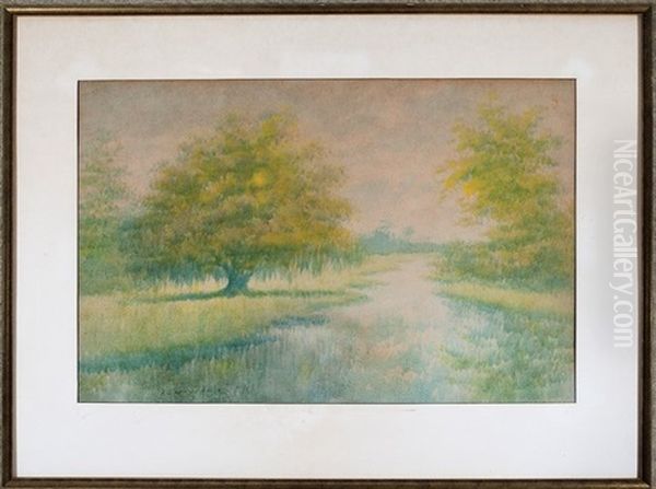 Spring Sunlight On A Bayou In Louisiana Oil Painting by Alexander John Drysdale
