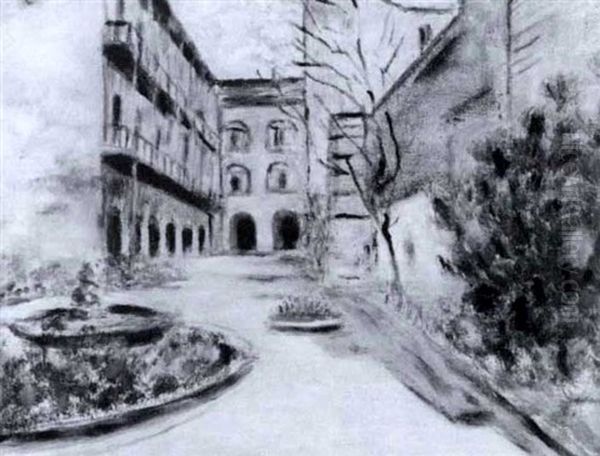 New Orleans French Quarter Scene Oil Painting by Alexander John Drysdale