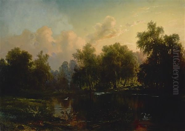 Dusk Oil Painting by Pavel Pavlovich Dshogin