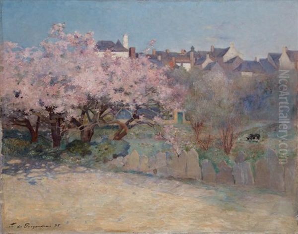 Les Pierres Debout, Bretagne Oil Painting by Ferdinand du Puigaudeau