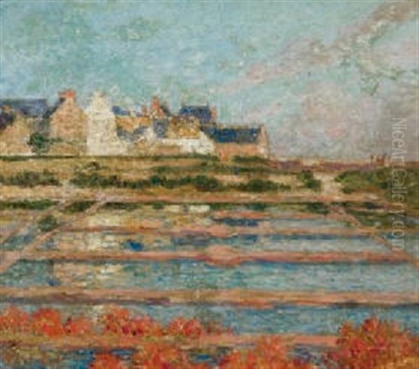 Les Marais Salants Oil Painting by Ferdinand du Puigaudeau