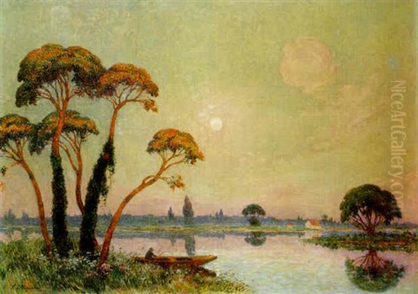 Pecheurs Au Bord De La Loire Oil Painting by Ferdinand du Puigaudeau