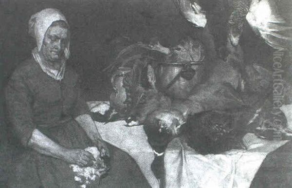 Les Aprets Du Festin Oil Painting by Louis Dubois