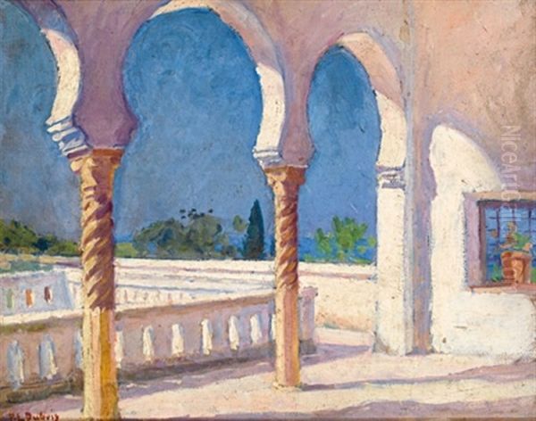 Vue De La Villa Abd-el-ltif Oil Painting by Paul Emile Dubois