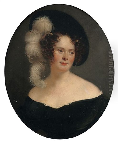 Portrait De Femme Oil Painting by Claude-Marie Dubufe