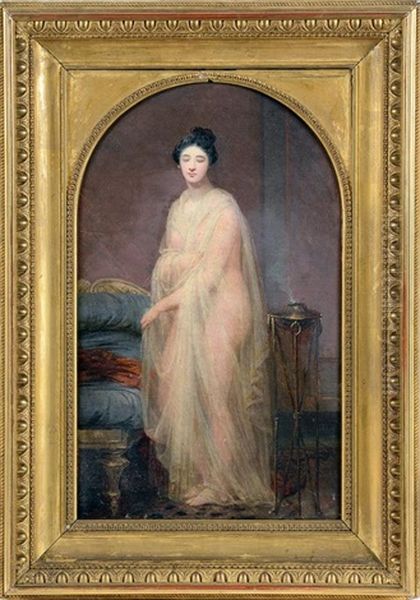 Jeune Grecque Sortant Du Bain Oil Painting by Claude-Marie Dubufe