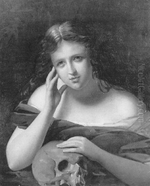 Marie-madeleine Repentante Oil Painting by Claude-Marie Dubufe