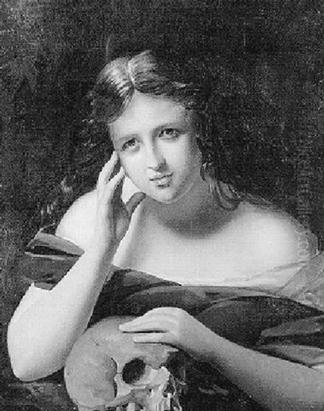 Sainte Marie Madeleine Oil Painting by Claude-Marie Dubufe