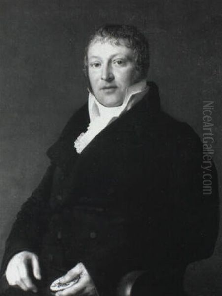 Portrait D'un Herboriste Oil Painting by Claude-Marie Dubufe