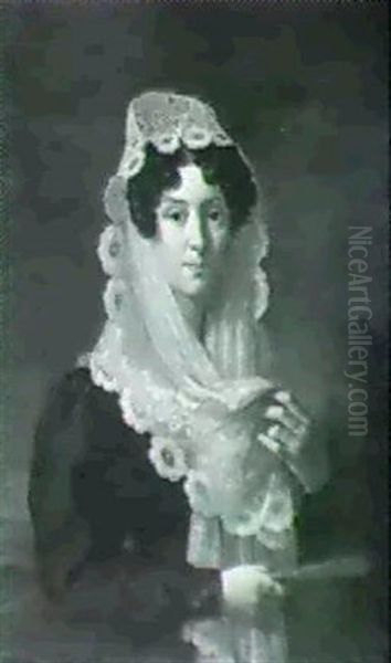 A Portrait Of A Lady Oil Painting by Claude-Marie Dubufe