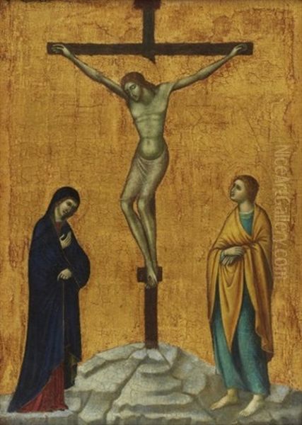 Jesus Pa Korset Oil Painting by Buoninsegna Duccio di