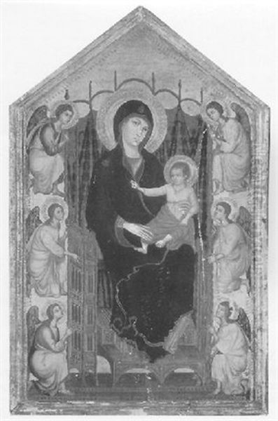 Rucellai Madonna Oil Painting by Buoninsegna Duccio di