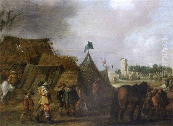 Scene De Campement Oil Painting by Jacob Duck