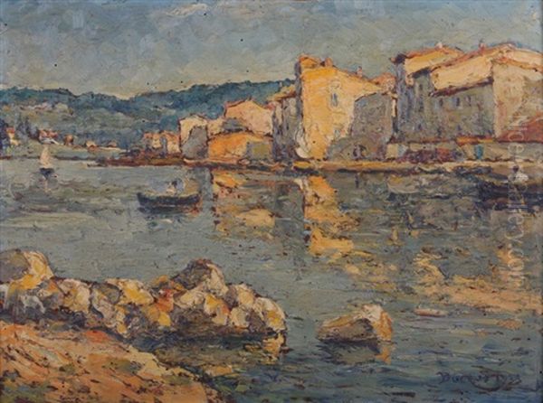Vue D'un Port Oil Painting by Edouard Ducros