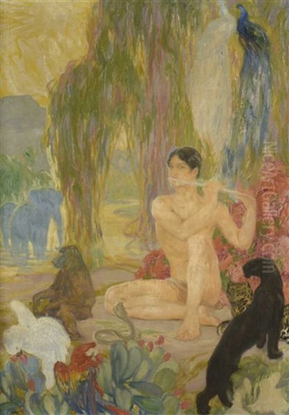 Zoologie Oil Painting by Clementine-Helene Dufau