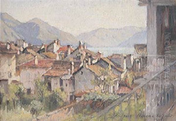Ascona Mit Lago Maggiore Oil Painting by Frederic Dufaux