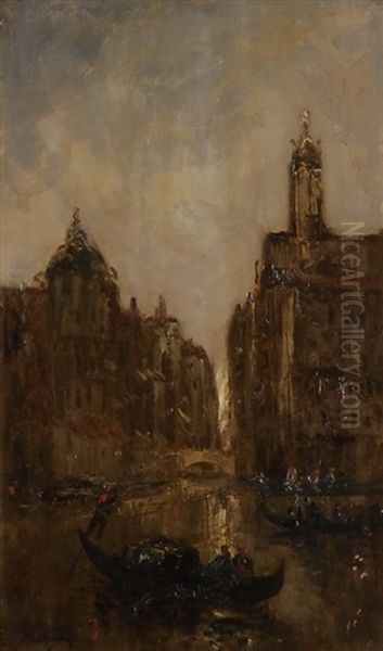 Ansicht In Venedig Oil Painting by Edouard-Jacques Dufeu