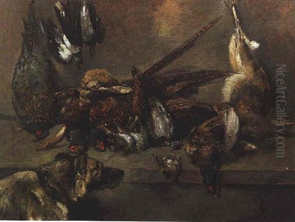 Nature Morte Au Gibier Oil Painting by Edouard-Jacques Dufeu